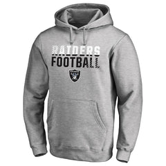 Las Vegas Raiders Iconic Collection Fade Out Pullover Hoodie - Ash Hoodies