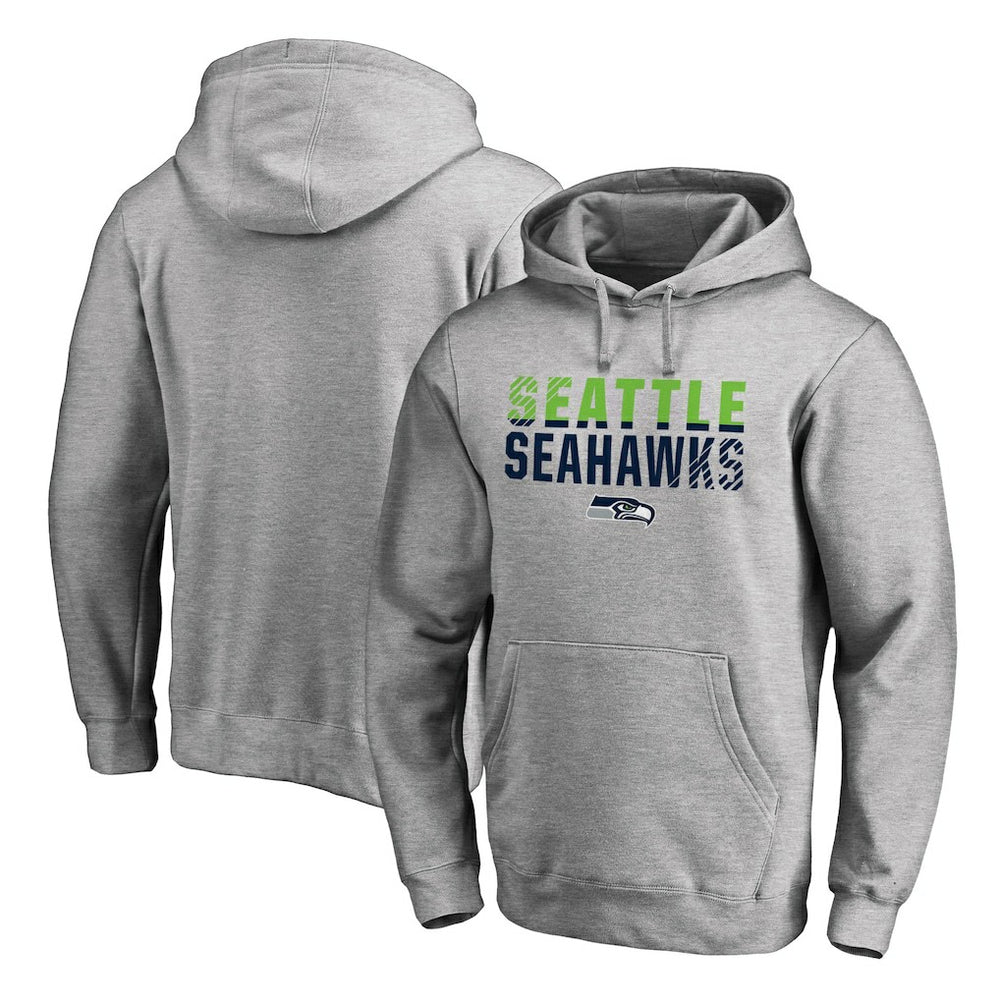Seattle Seahawks Iconic Collection Fade Out Pullover Hoodie - Ash Hoodies