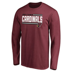 Arizona Cardinals Iconic Collection On Side Stripe Long Sleeve T-Shirt - Cardinal T-shirts