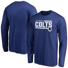 Indianapolis Colts Iconic Collection On Side Stripe Long Sleeve T-Shirt - Royal T-shirts