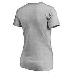 Buffalo Bills Women's Iconic Collection On Side Stripe V-Neck T-Shirt - Ash T-shirts