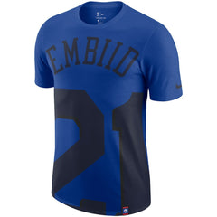 Joel Embiid Philadelphia 76ers Oversized Name & Number T-Shirt Royal - Nike