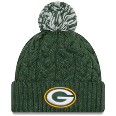Green Bay Packers New Era Women's Cozy Cable Cuffed Knit Hat - Green Hats
