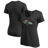 Baltimore Ravens Women's Lovely V-Neck T-Shirt - Black T-shirts