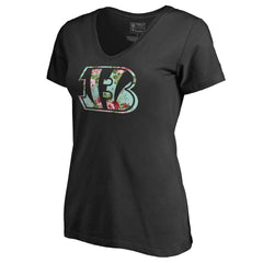 Cincinnati Bengals Women's Lovely V-Neck T-Shirt - Black T-shirts