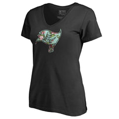 Tampa Bay Buccaneers Women's Lovely V-Neck T-Shirt - Black T-shirts