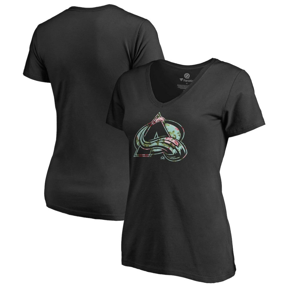 Colorado Avalanche Women's Lovely V-Neck T-Shirt - Black | US 3074443