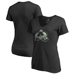 Colorado Avalanche Women's Lovely V-Neck T-Shirt - Black | US 3074443