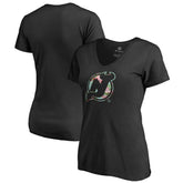 New Jersey Devils Women's Lovely V-Neck T-Shirt - Black | US 3074454