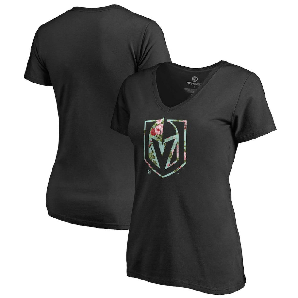 Vegas Golden Knights Women's Lovely V-Neck T-Shirt - Black | US 3074465