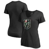Vegas Golden Knights Women's Lovely V-Neck T-Shirt - Black | US 3074465