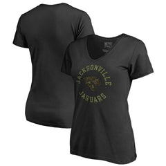 Jacksonville Jaguars Women's Camo Collection Liberty V-Neck T-Shirt - Black T-shirts