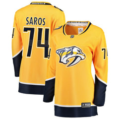 Juuse Saros Nashville Predators Fanatics Women's Breakaway Player Jersey - Gold | US 3078621