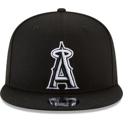 Los Angeles Angels New Era Black & White 9FIFTY Snapback Hat - Black Hats