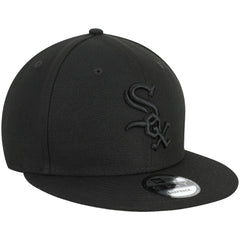 Chicago White Sox New Era Black on Black 9FIFTY Team Snapback Adjustable Hat - Black Hats
