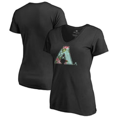 Arizona Diamondbacks Women's Lovely V-Neck T-Shirt - Black T-shirts