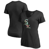 Chicago White Sox Women's Lovely V-Neck T-Shirt - Black T-shirts