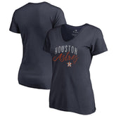 Houston Astros Women's Graceful V-Neck T-Shirt - Navy T-shirts