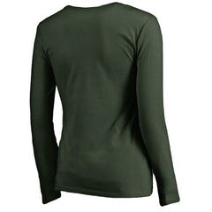 Green Bay Packers Women's Graceful Long Sleeve V-Neck T-Shirt - Green T-shirts