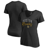 Boston Bruins Women's Graceful V-Neck T-Shirt - Black | US 3088731