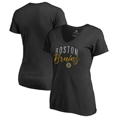 Boston Bruins Women's Graceful V-Neck T-Shirt - Black | US 3088731