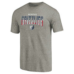 Memphis Grizzlies Freedom Tri-Blend T-Shirt Gray
