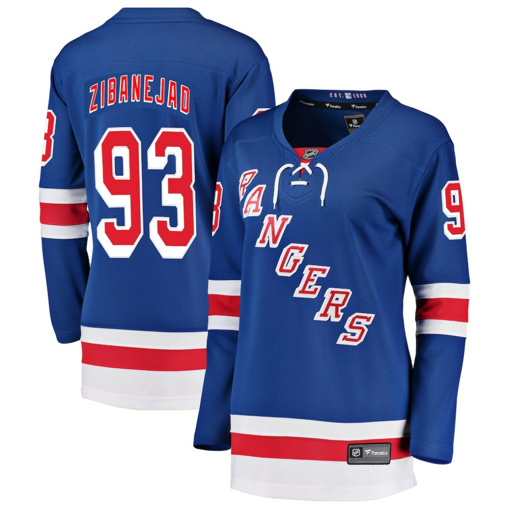Mika Zibanejad New York Rangers Fanatics Women's Breakaway Player Jersey - Blue | US 3096430