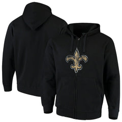 New Orleans Saints G-III Sports by Carl Banks Primary Logo Full-Zip Hoodie - Black Hoodies