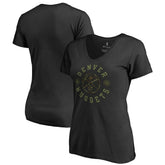 Denver Nuggets Women's Liberty Camo V-Neck T-Shirt Black