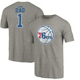 Philadelphia 76ers Greatest Dad Tri-Blend T-Shirt Gray outlet