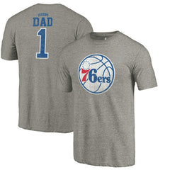 Philadelphia 76ers Greatest Dad Tri-Blend T-Shirt Gray outlet