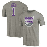 Sacramento Kings Greatest Dad Tri-Blend T-Shirt Gray