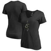 Cleveland Cavaliers Women's Cloak Camo V-Neck T-Shirt Black