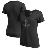 Houston Rockets Women's Cloak Camo V-Neck T-Shirt Black outlet