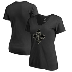New Orleans Pelicans Women's Cloak Camo V-Neck T-Shirt Black