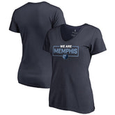 Memphis Grizzlies Women's We Are Iconic Collection V-Neck T-Shirt Navy outlet