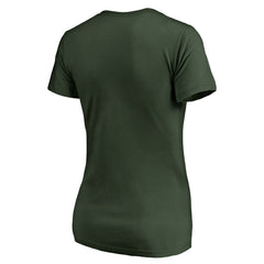 Milwaukee Bucks Women's We Are Iconic Collection V-Neck T-Shirt Green