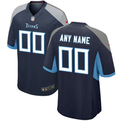Tennessee Titans Youth Custom Game Jersey - Navy Jerseys