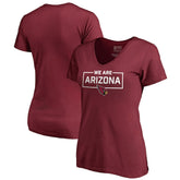 Arizona Cardinals Women's We Are Icon V-Neck T-Shirt - Cardinal T-shirts