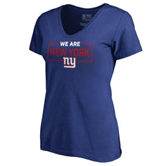 New York Giants Women's We Are Icon V-Neck T-Shirt - Royal T-shirts