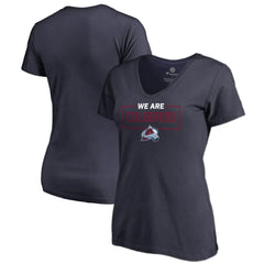 Colorado Avalanche Women's Iconic Collection V-Neck T-Shirt - Navy | US 3120542