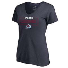 Colorado Avalanche Women's Iconic Collection V-Neck T-Shirt - Navy | US 3120542