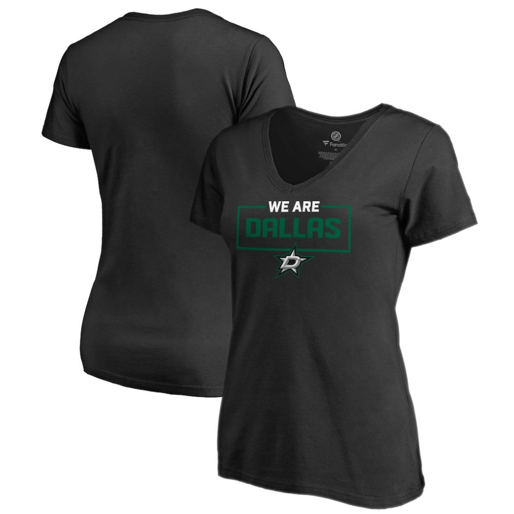 Dallas Stars Women's Iconic Collection V-Neck T-Shirt - Black | US 3120544