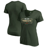 Minnesota Wild Women's Iconic Collection V-Neck T-Shirt - Green | US 3120549