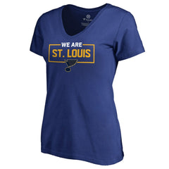 St. Louis Blues Women's Iconic Collection V-Neck T-Shirt - Blue | US 3120557