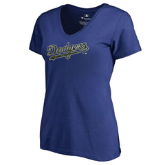 Los Angeles Dodgers Women's Armed Forces Wordmark T-Shirt - Royal T-shirts