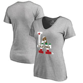 Los Angeles Dodgers Women's Hometown Collection Cali Flag T-Shirt - Heathered Gray T-shirts