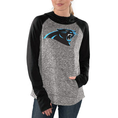 Carolina Panthers G-III 4Her by Carl Banks Women's Championship Ring Pullover Hoodie - Heathered Gray/Black Hoodies