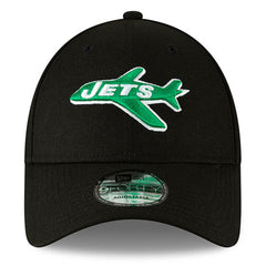 New York Jets New Era The League Throwback 9FORTY Adjustable Hat - Black Hats