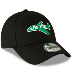 New York Jets New Era The League Throwback 9FORTY Adjustable Hat - Black Hats